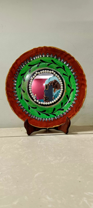 Hand Painted wallplate mirror